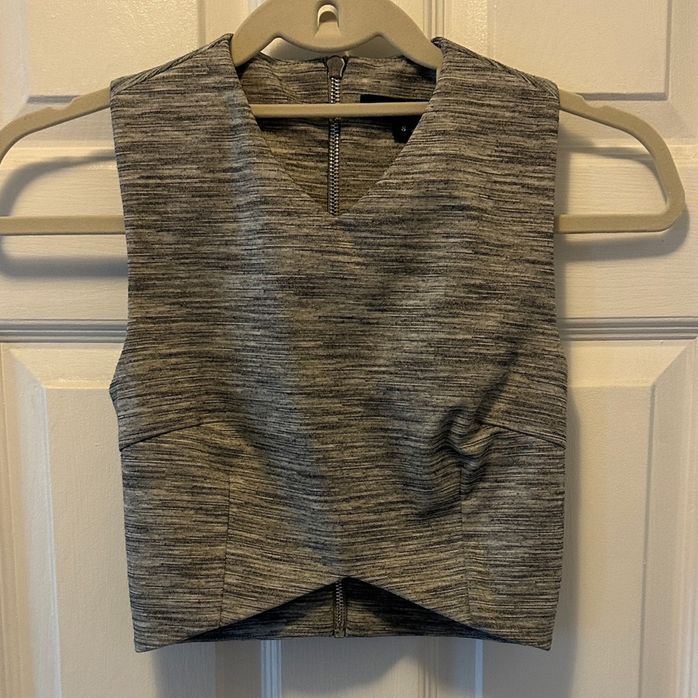Olivaceous Heather Gray Top